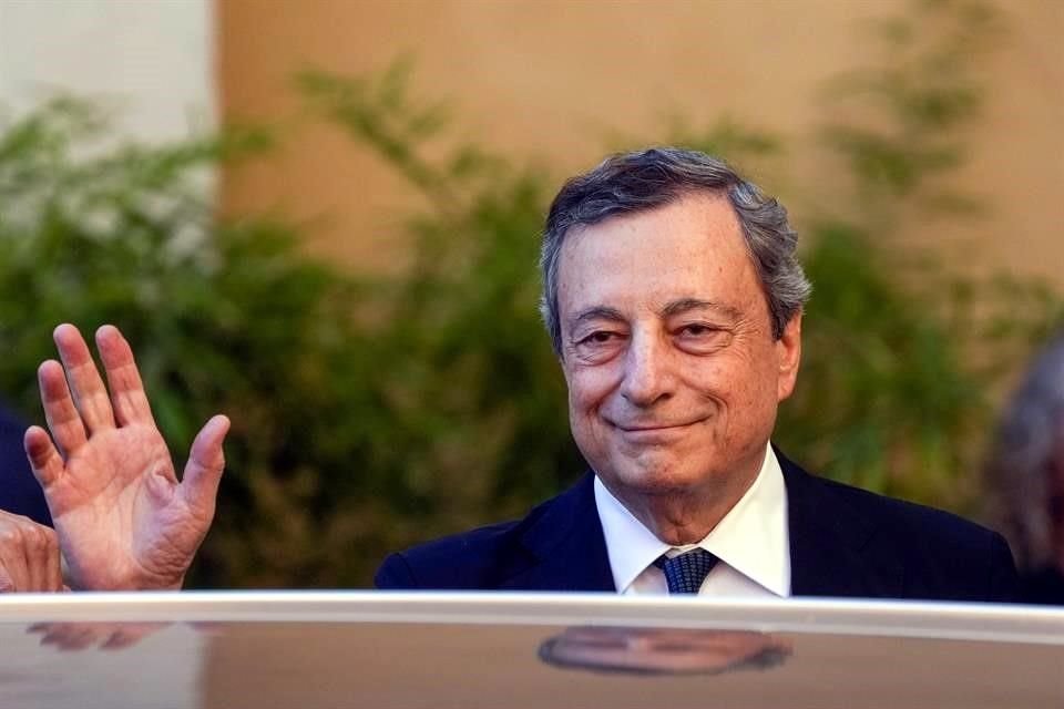 EL Primer Ministro italiano Mario Draghi durante un evento en Roma.