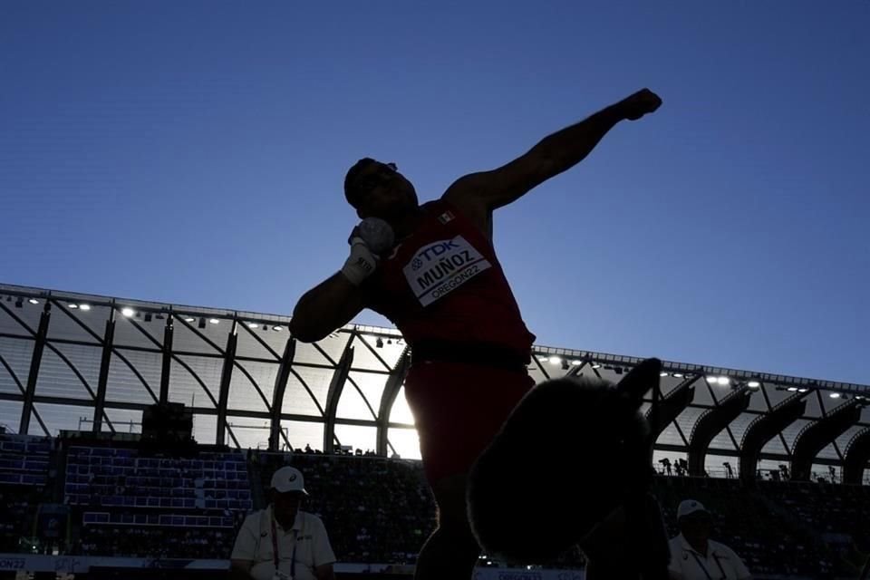 Uziel Muñoz fue el primer mexicano en una Final de lanzamiento de bala de un Mundial de Atletismo.