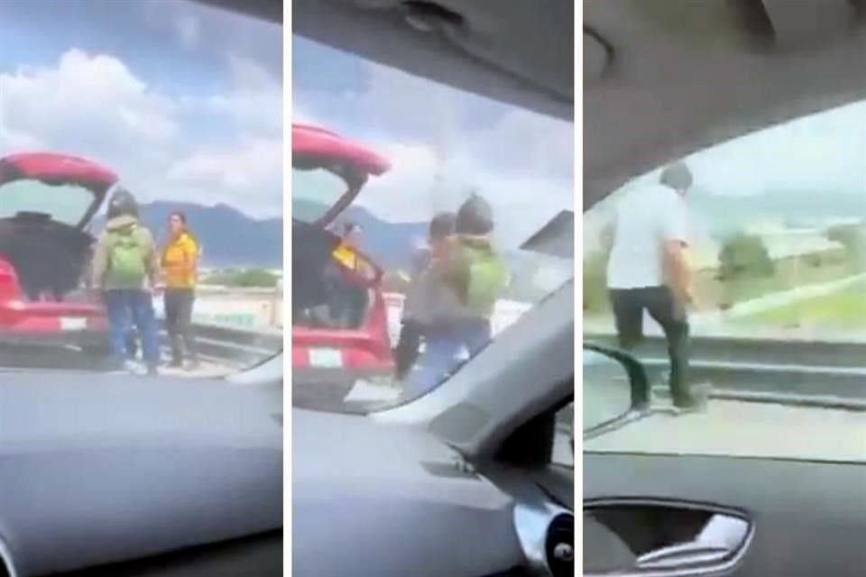 Un hombre aventó a un repartidor de un puente vehicular, tras un altercado vial en  Cuautitlán Izcalli, en el Estado de México.