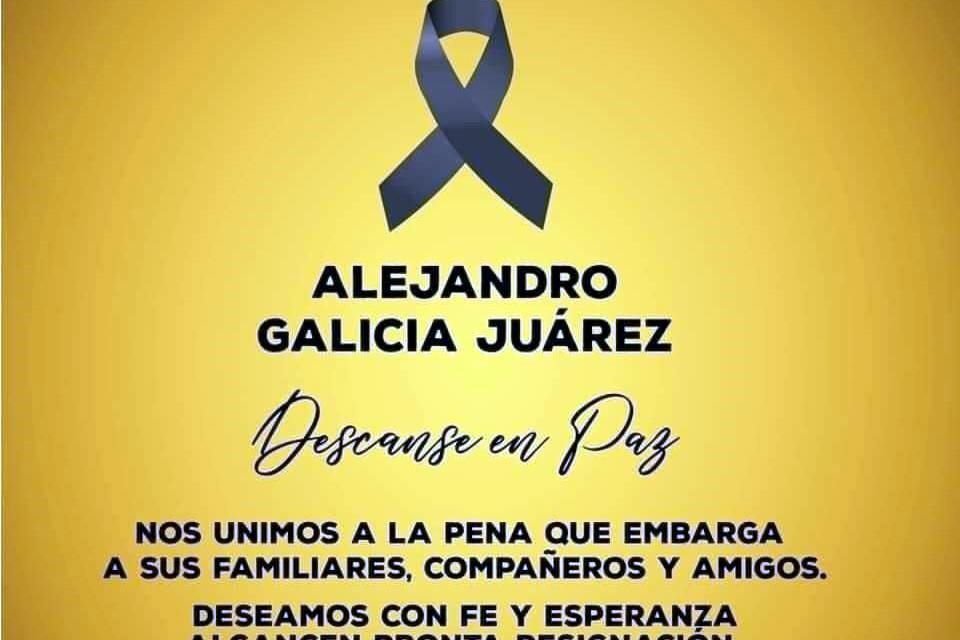 El partido expresó sus condolencias.