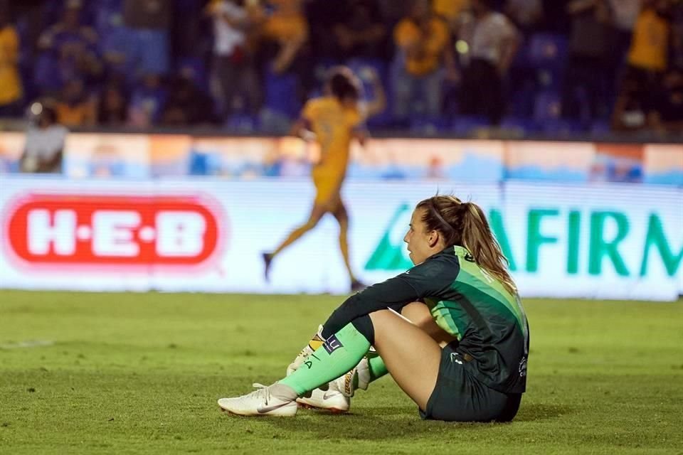 Así terminó Renata Masciarelli, tras el segundo tanto del partido.