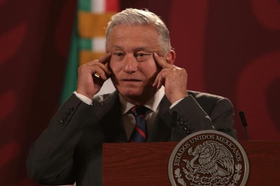 El Presidente Andrés Manuel López Obrador en conferencia de prensa.