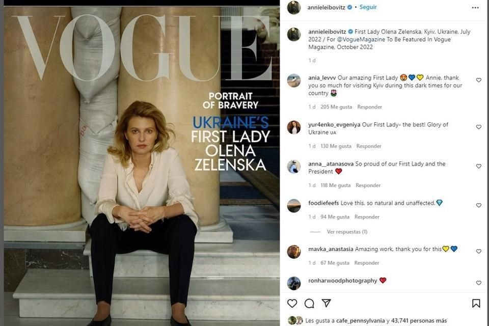 La fotógrafa Annie Leibovitz compartió su trabajo en su cuenta de Instagram.