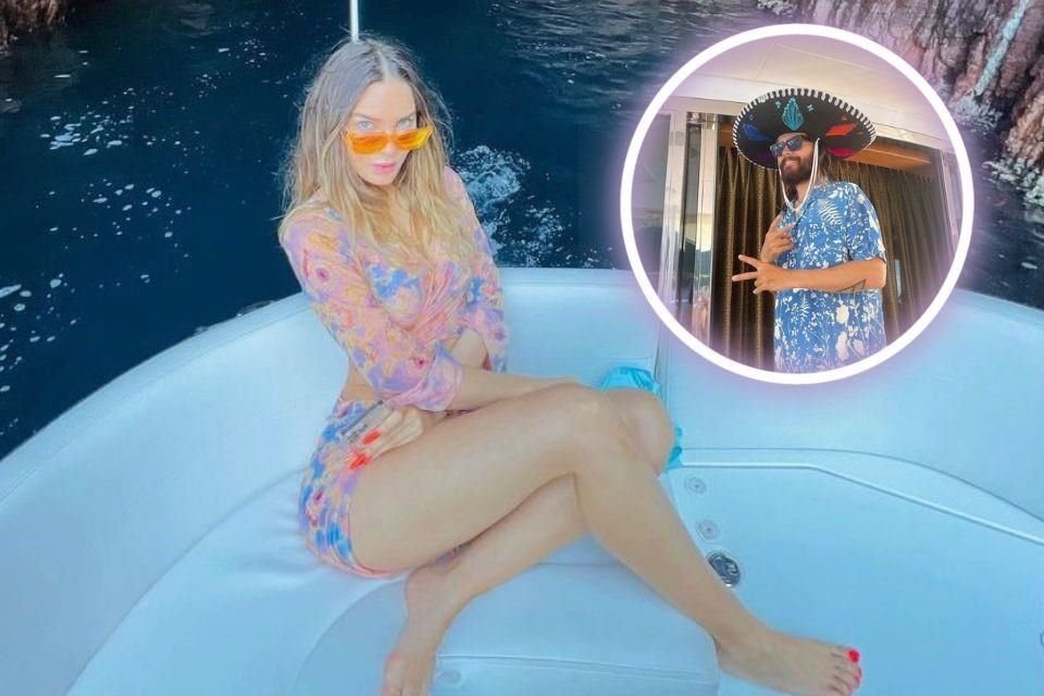 Belinda presumió a través de redes sociales sus vacaciones por Italia en compañía de Jared Leto; el actor posó con un sombrero charro.