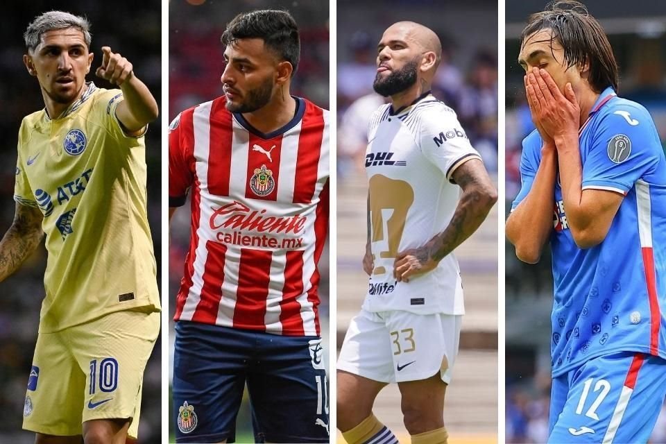 América, Chivas, Cruz Azul y Pumas están muy lejos de mostrar un buen nivel en los primeros partidos del Apertua 2022.