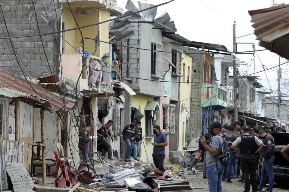 Vista posterior a la explosión en Guayaqui, Ecuador.