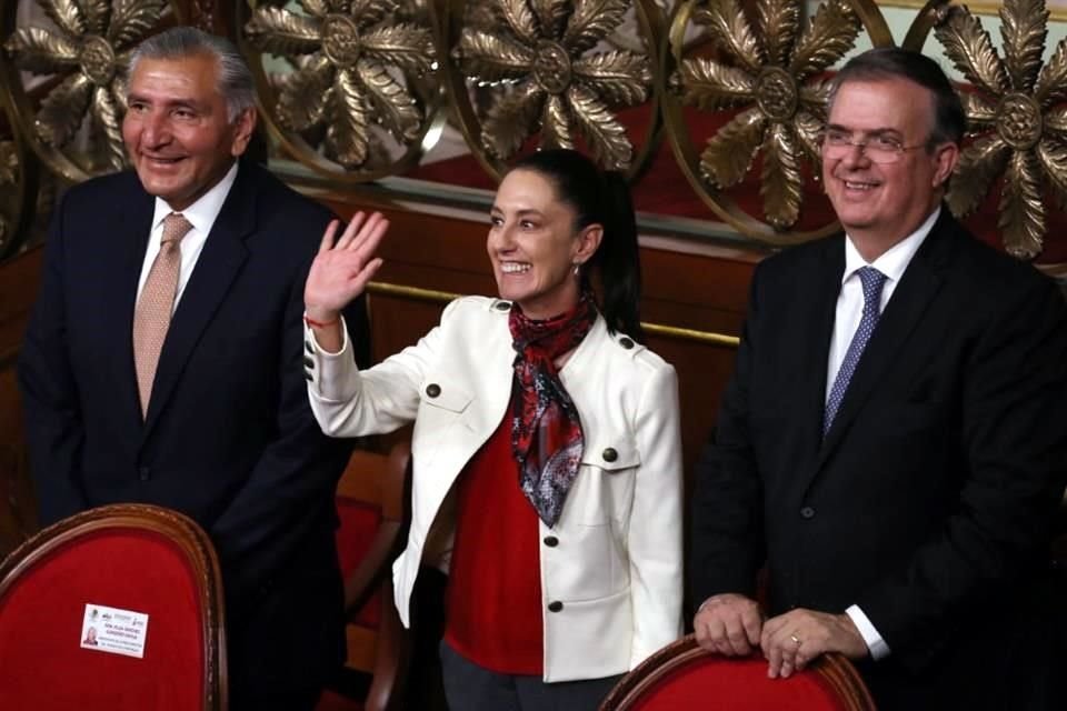 Los políticos más cercanos a la candidatura morenista para 2024 fueron convocados por AMLO para la reinauguración del Recinto Parlamentario en Palacio Nacional.