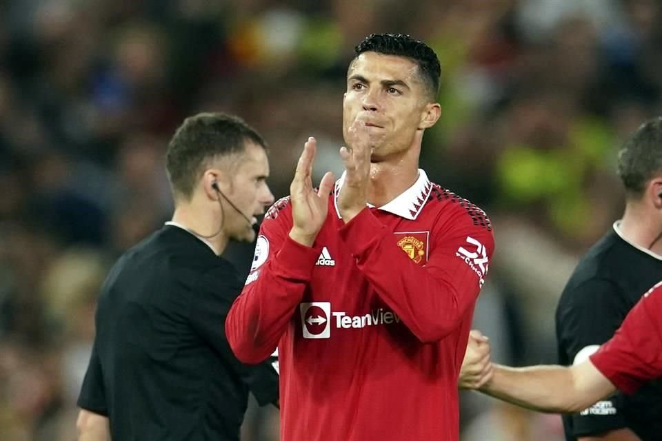 Cristiano Ronaldo fue suplente en el triunfo del Manchester United sobre el Liverpool; entró al minuto 86.