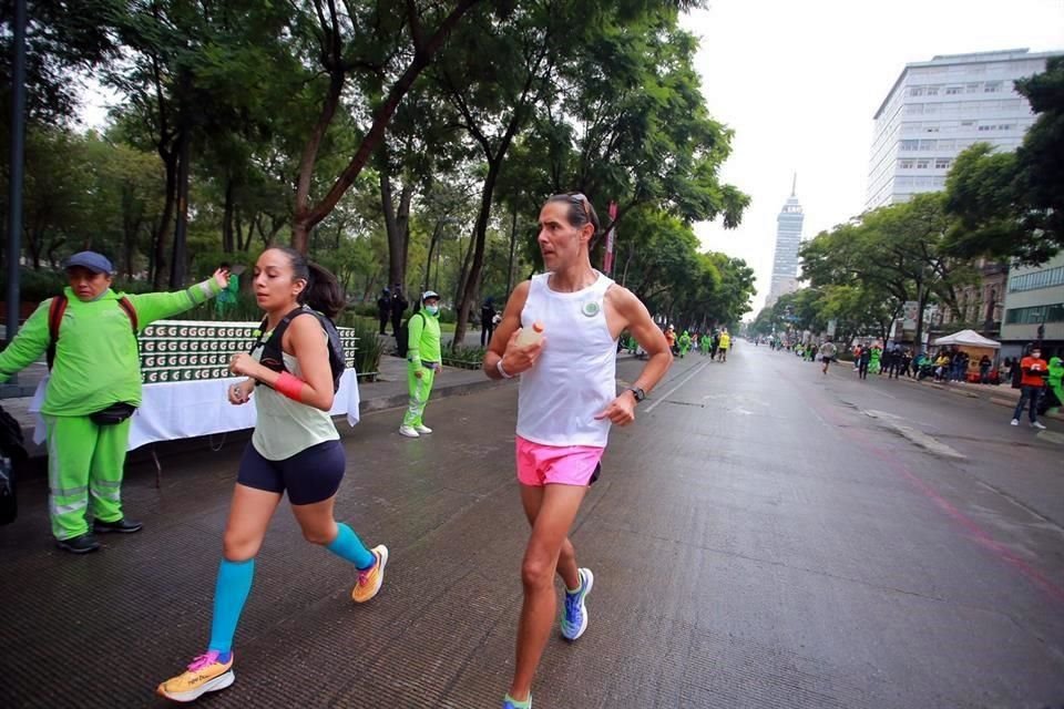 Algunos aprovecharon la ruta para realizar su habitual entrenamiento.