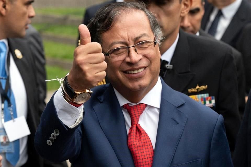 El Presidente de Colombia, Gustavo Petro, durante la reunión de la CAN, en Lima, Perú.