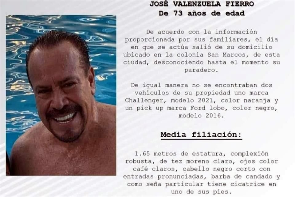 El médico José Valenzuela Fierro, de 73 años.