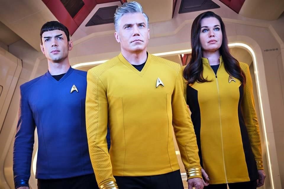 En el marco del 'Star Trek Day', la icónica franquicia de ciencia ficción reveló adelantos de nuevas temporadas de sus series. En foto, el elenco de 'Strange New Worlds'.