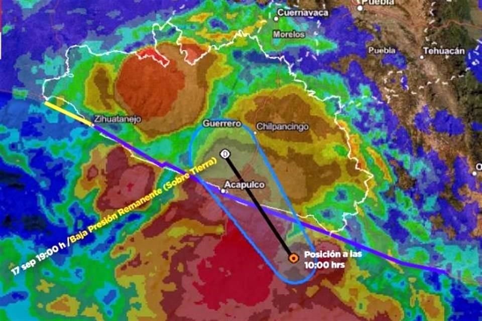 Trayectoria que tendría 'Lester' de acuerdo con pronósticos.