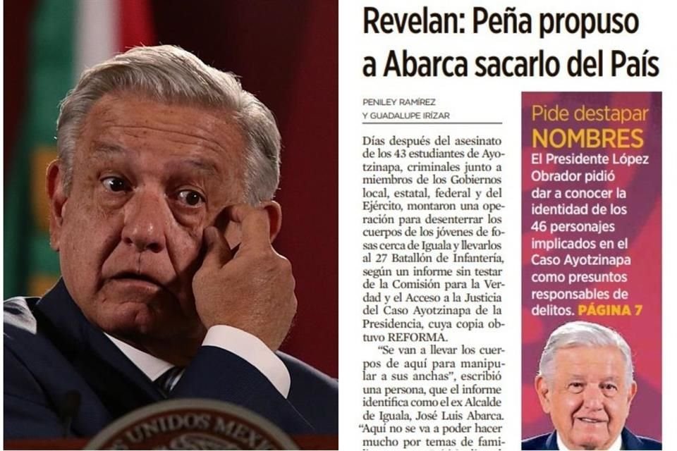 Según informe cuya filtración AMLO calificó de 'mala fe', Peña Nieto buscó a José Luis Abarca para que se responsabilizara por Caso Ayotzinapa para luego sacarlo del País.