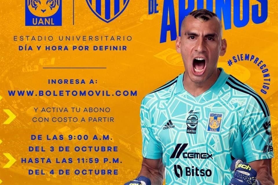 Los felinos anunciaron que la activación de los abonos para duelo ante Necaxa terminará mañana a las 23:59.