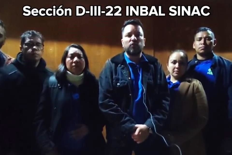 Los inconformes pertenecen al sindicato de la Sección D-III-22 Inbal del Sindicato Nacional de Cultura.