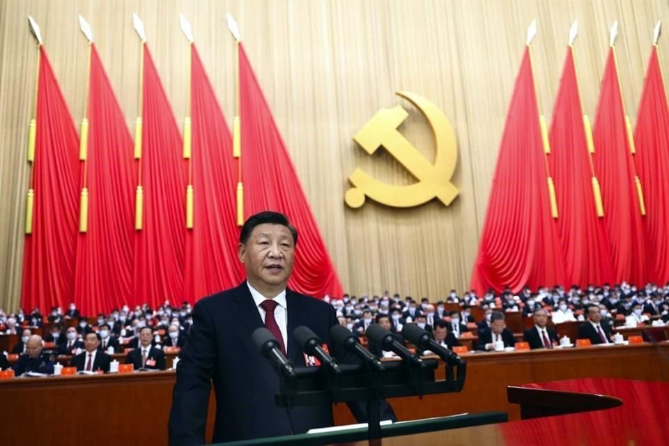 El presidente chino, Xi Jinping, durante un discurso en Beijing en la apertura del Congreso Nacional del Partido Comunista chino.