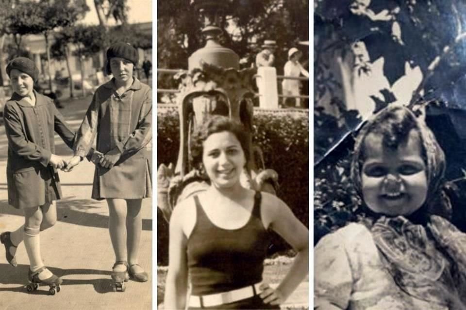 Las mujeres empoderadas, ancestras de Lorenzano: Pampita Ferro, la abuela paterna (izq.); Raquel Paley, la abuela materna y su madre, Graciela Schifrin, en una foto de infancia.