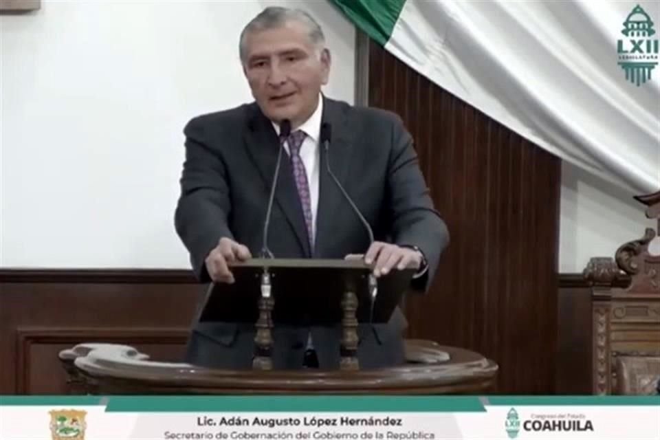 El Secretario de Gobernación ante legisladores locales de Coahuila.