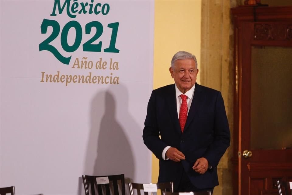 El Presidente López Obrador en conferencia matutina.