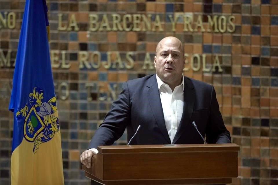 Enrique Alfaro durante su Cuarto Informe de Gobierno.