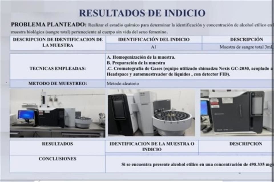 Resultados de la necropsia de Morelos.