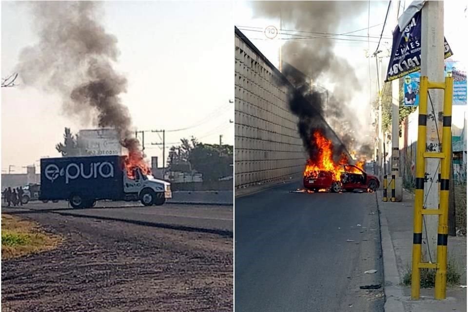 Más de una docena de bloqueos fueron reportados en Celaya, Guanajuato.
