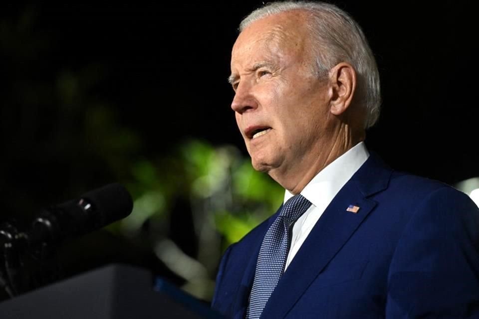 El Presidente Joe Biden durante una rueda de prensa en Indonesia.