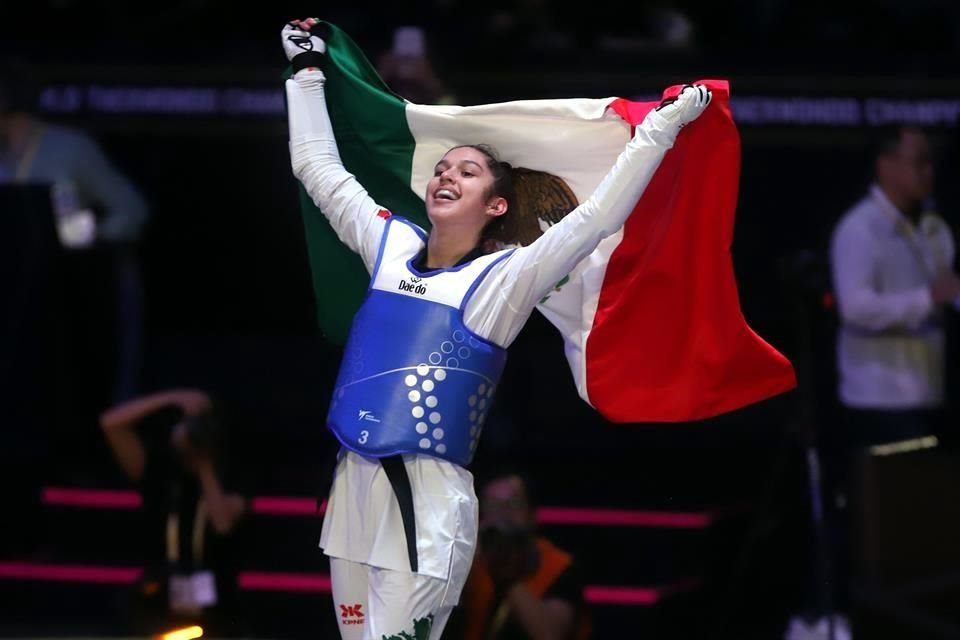 La mexicana Leslie Soltero, campeona del mundo en la categoría -68 kilogramos del Mundial de Taekwondo.