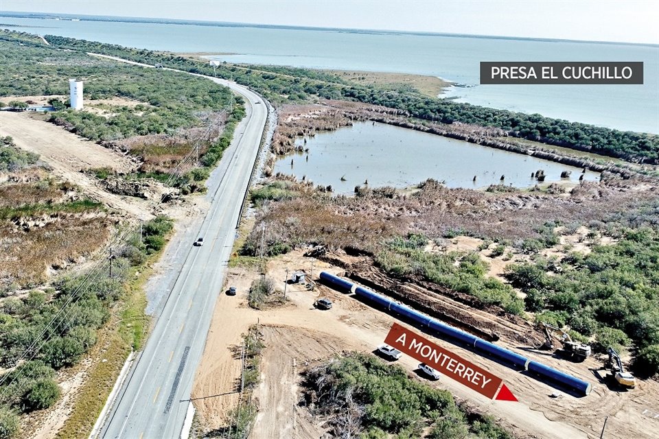 Los primeros tubos para el acueducto llegaron el lunes a una zona aledaña a El Cuchillo.