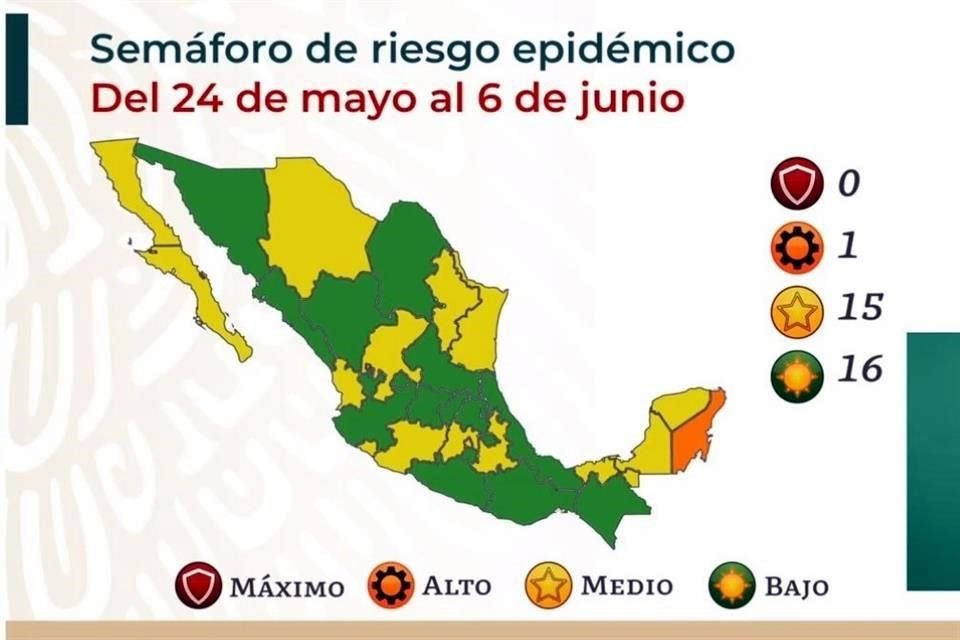 La mitad del País está en semáforo verde.