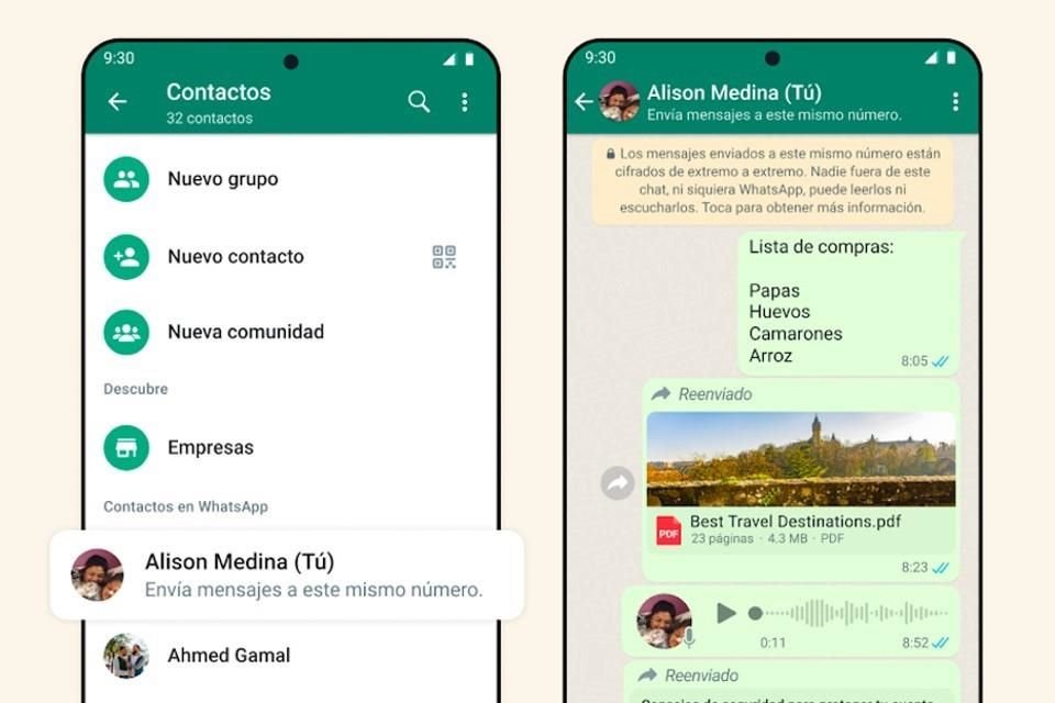 Los usuarios deberán actualizar WhatsApp para facilitar el envío de mensajes en sus propios chats.