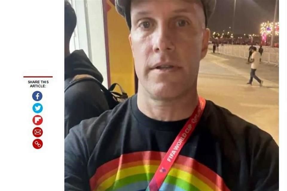 Grant Wahl utilizó una playera en apoyo a la comunidad LGBT y fue detenido unos minutos por autoridades de Qatar.