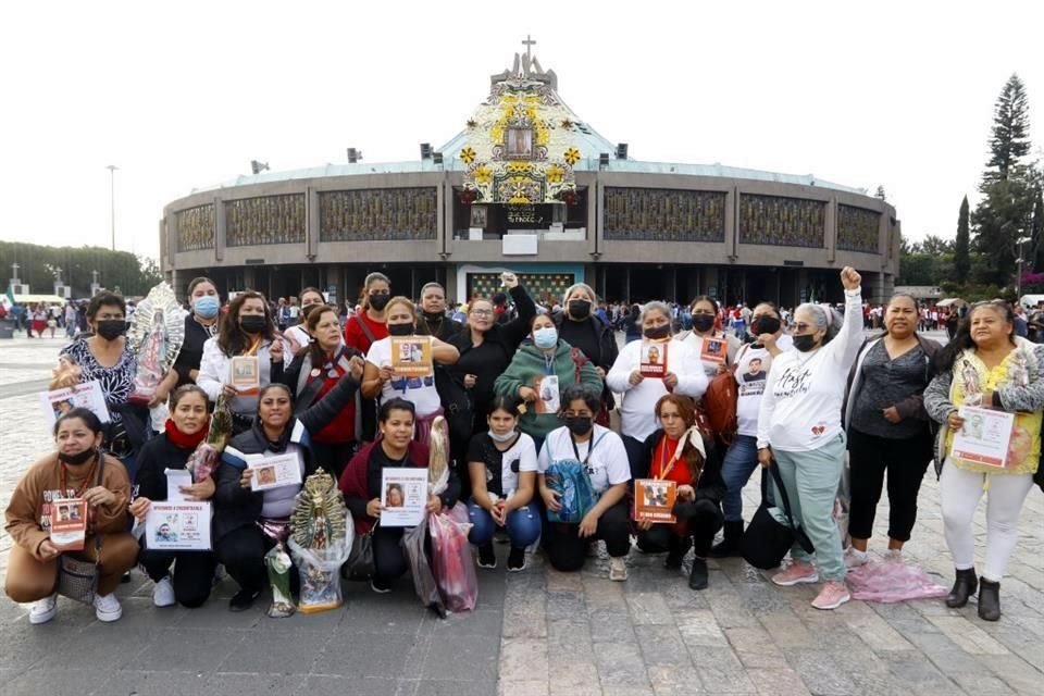 Las madres buscadoras asistieron a la Basílica previo a la celebración del 12 de diciembre.