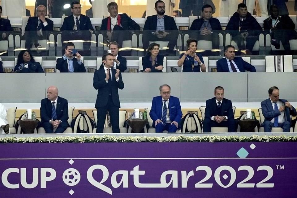 El Presidente de Francia vivió la Semifinal como un aficionado más.