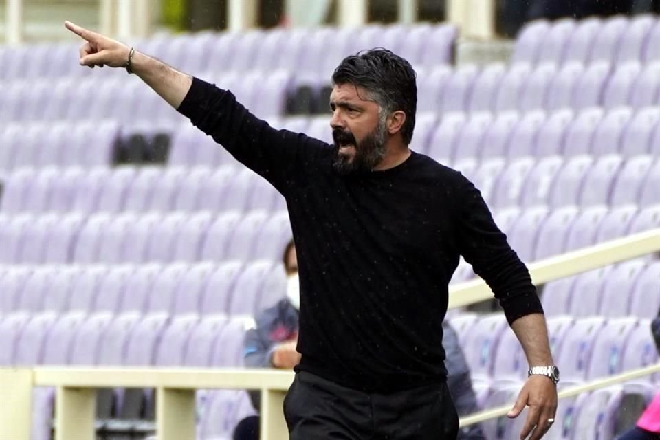 Gennaro Gattuso no logró calificar a la Champions con el Nápoles.