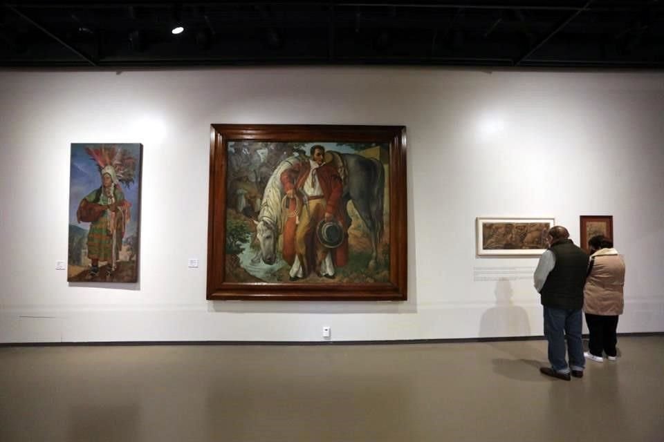 La muestra se divide en dos núcleos: los antecedentes históricos y movimientos paralelos, y la explicación a detalle de cada uno de los murales de San Ildefonso.