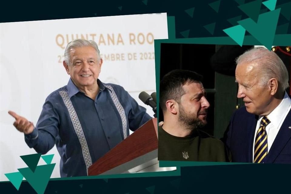 AMLO reclamó el 'modito' de Joe Biden al identificar a EU como toda América en la bienvenida que le dio al ucraniano Volodymyr Zelensky.