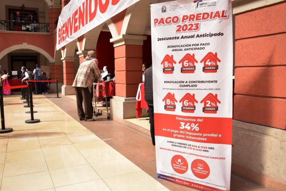 Aplica Tlalnepantla descuentos en pago de predial y agua