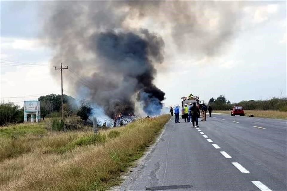 El trágico accidente se registró la tarde de este lunes sobre la Carretera Matamoros-Reynosa.