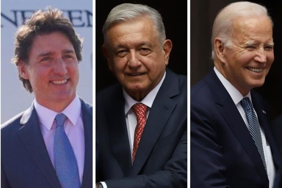 Los mandatarios de México, EU y Canadá, reunidos en Palacio Nacional, cenaron sopa de milpa, filete de pescado y tamal relleno de chocolate.