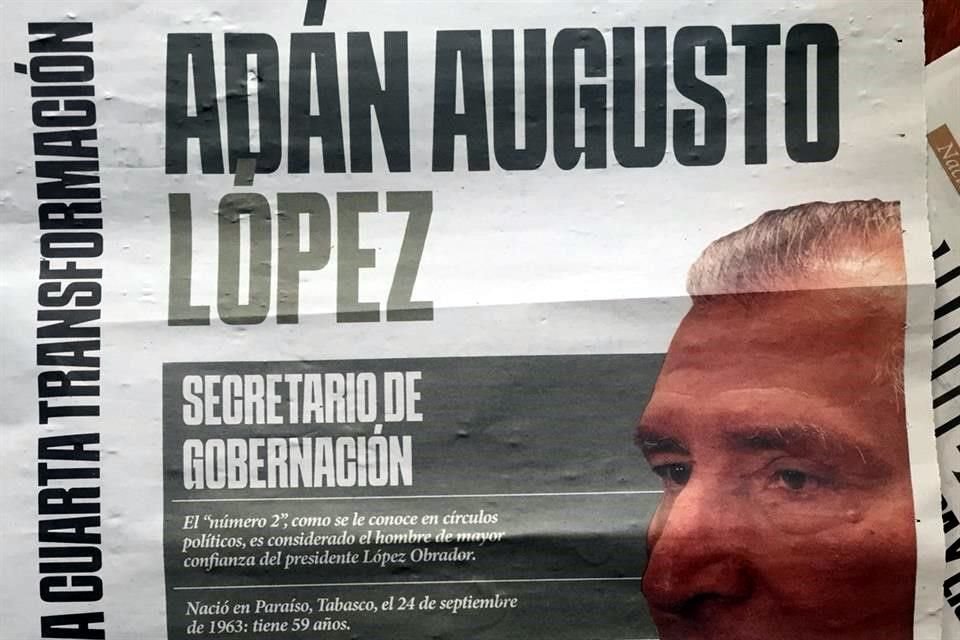 Periódico que promueve a Adán en CDMX.