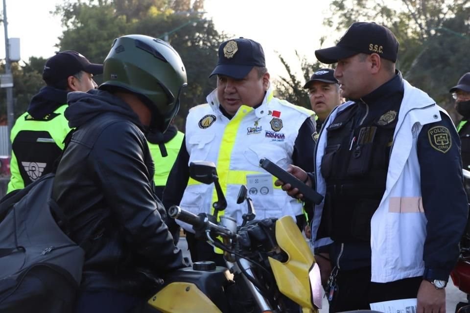 En los operativos se revisará que los motociclistas cumplan con el uso de casos y la portación de papeles.