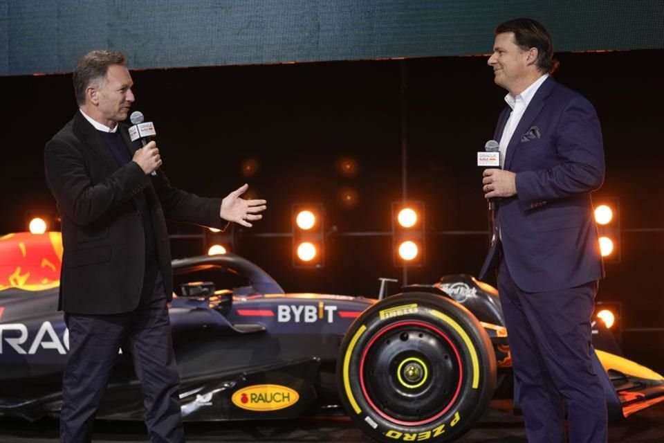 Christian Horner, team principal de Red Bull y Jim Farley, CEO de Ford.