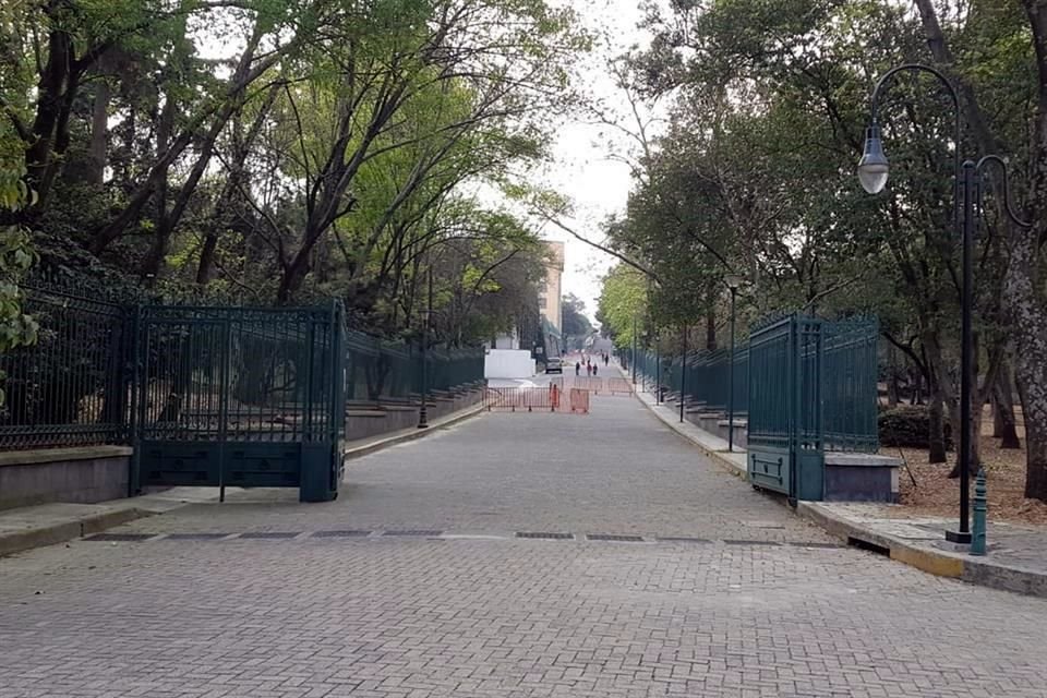 Encima de la reja de herrería se colocó la frase 'Acceso de las flores' que conecta el mercado con el bosque.