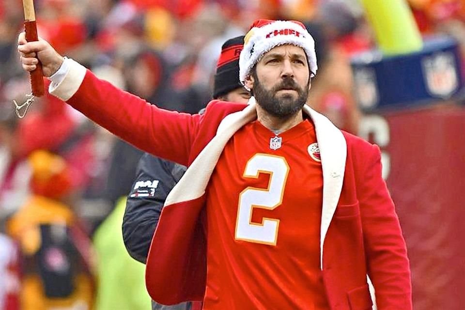 Paul Rudd es devoto del futbol americano, apoya a Los Jefes de Kansas.