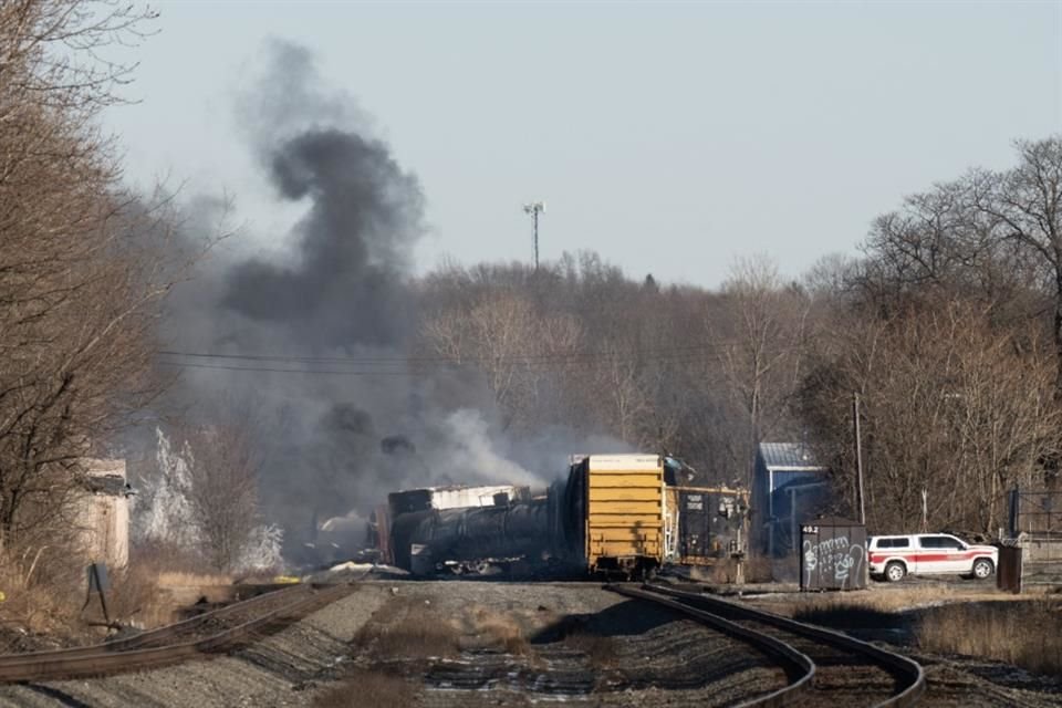 El 4 de febrero un tren que transportaba químicos se descarriló en East Palestine, Ohio.