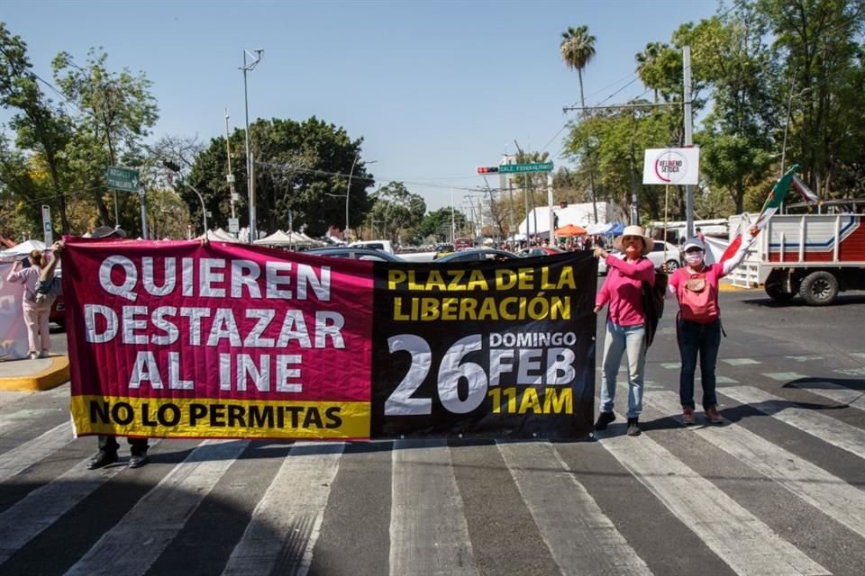 Una segunda movilización en defensa del INE se realizará el 26 de febrero en Guadalajara, Puerto Vallarta y Jocotepec.