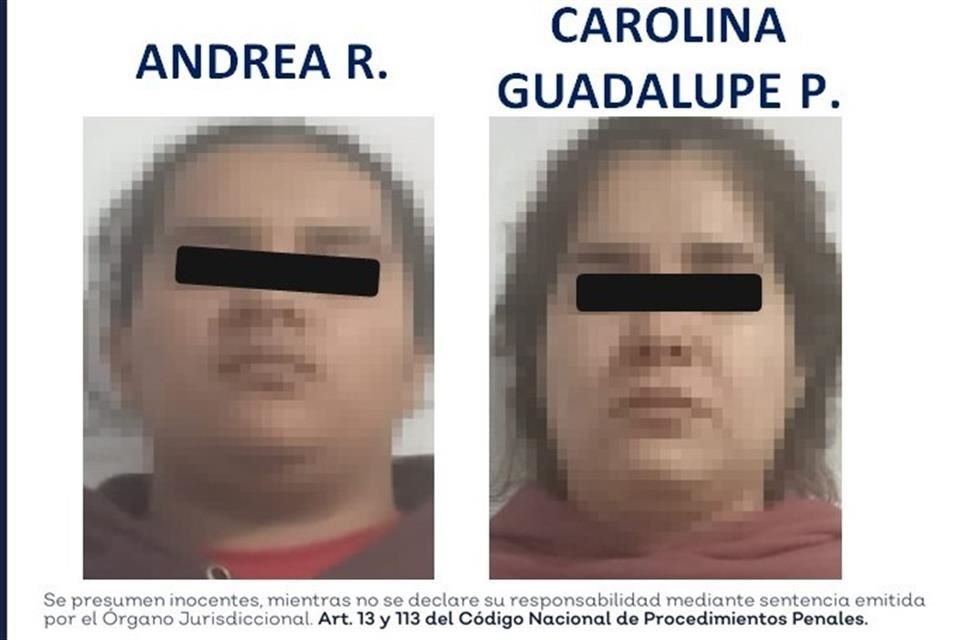 Andrea R. y Carolina Guadalupe P. fueron detenidas por el presunto robo millonario a una finca en Tizapán El Alto.