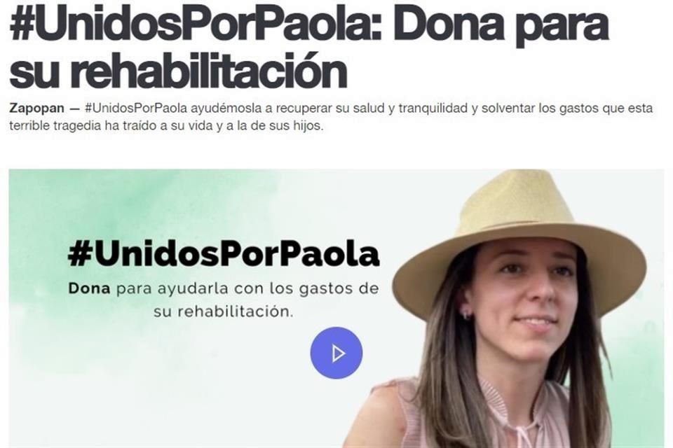 Para ayudar con los gastos médicos de Sandra Paola, se abrió la siguiente página: https://donadora.org/campanas/unidos-por-paola.